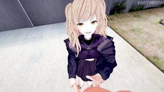 Claire hide and fuck in the back alley