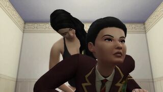 Futa MILF fucks principal to get her daughter better grades