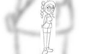 Girl nerd not at all shy ????????| SPEEDDRAWING