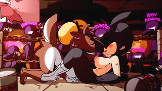 Licking Big Tits and Milking animation