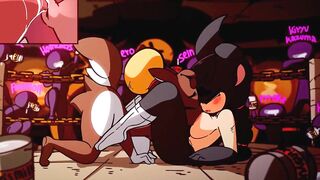 Licking Big Tits and Milking animation