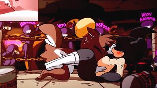 Licking Big Tits and Milking animation