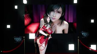 3D cosplay Japanese wife with big boobs dance for you