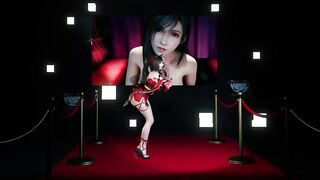 3D cosplay Japanese wife with big boobs dance for you
