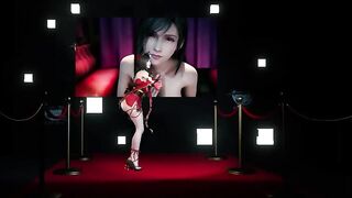 3D cosplay Japanese wife with big boobs dance for you