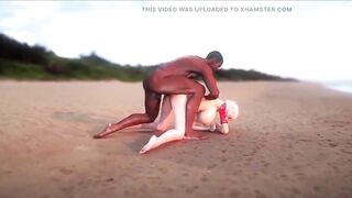 Busty Blonde 3D Beach Girls Fucked in the Ass by BBC