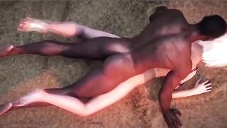Busty Blonde 3D Beach Girls Fucked in the Ass by BBC