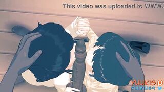 Corto de komi y su mamá lamiendo polla