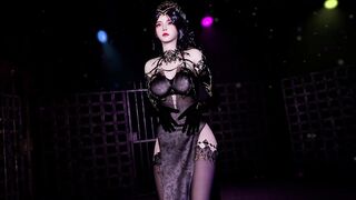 3D big boobs slut naked her boobs and cum on her big tits