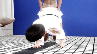 bathroom break gets exciting (honey select 2)