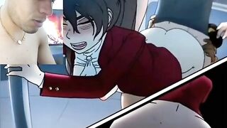 tribute-reaccio: to sex on the train a passenger gets hot while watching and joins the party