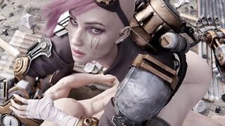 Busty 3D Vi Lol Sucking Big Cock and Anal Sex Squirt