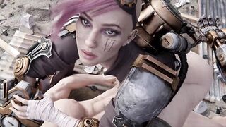Busty 3D Vi Lol Sucking Big Cock and Anal Sex Squirt