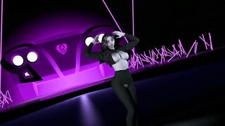 3D cute Asian stripper stripe for you