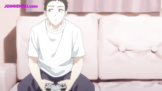 Stepsister Seduced Stepbrother With Blowjob When Playing On Playstation ( Hentai Parody )