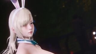 3D cute blonde Asian slut naked her perfect body shaking her big ass