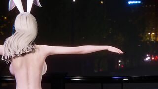 3D cute blonde Asian slut naked her perfect body shaking her big ass