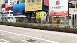【個人撮影】香港????????通行人から丸見えの景色の良い窓際で激しい立ちバックをする彼氏目線の主観映像／Japanese amateur hentai