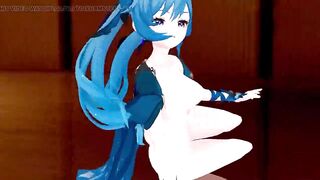 Genshin Impact Keqing Undress Dance and Nude Sex Mmd 3D Blue Hair Color Edit Smixix