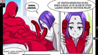 Raven is fucked by the giant 4-armed cocks xxx Ben 10