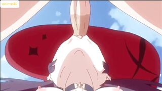 Cute anime blowjob and cum shot