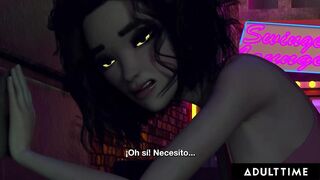F.U.T.A. SENTAI SQUAD - Futanari Babe Is DOMINATED By Lesbian Monster In Alley - SPANISH SUBTITLES