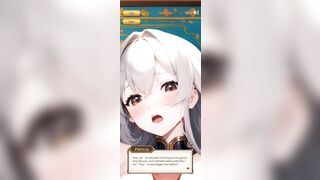 Silvered haired warrior bitch giving titjob