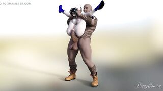 Teen Titans - Ravin Anal Fucked by Huge Tattooed BBC African Man