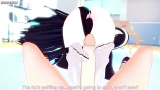 POV Hentai Footjob from Hinata Wakaba from Blue Archive