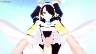 POV Hentai Footjob from Hinata Wakaba from Blue Archive