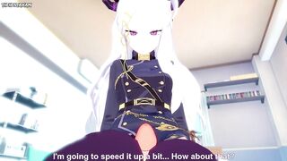 POV Hentai Footjob from Hina from Blue Archive