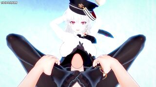 POV Hentai Footjob from Haruna Kurodate from Blue Archive