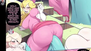 Princess Peach wants to put Rosalina's huge cock inside her small mouth xxx Mario