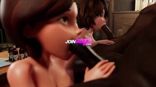 Aunt Cass & Helen In Gangbang With BBC Cocks - Animation Uncensored