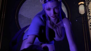 3D horny slut cosplay model naked her big boobs got fucked so hard