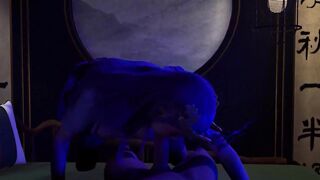 3D horny slut cosplay model naked her big boobs got fucked so hard