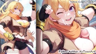 RWBY Hentai - Yang Xiao Long Yellow fist to handjob to make you cum