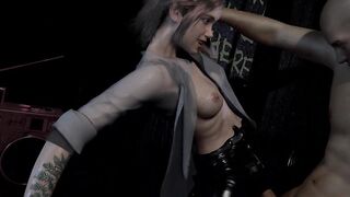 Ellie in leather pant rough sex