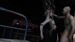Ellie in leather pant rough sex