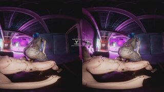 Cheri Nowlin giving you a proper Reception at Clouds nightclub, Cyberpunk 2077 parody