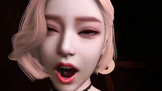 3D Sexy Blonde Slut Got Her Wet Pussy Fucked by Big Cock