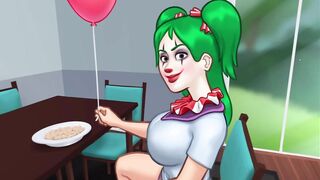 Debbie New Scene | Clown Jenny and Debbie Suck anon dick in under the table