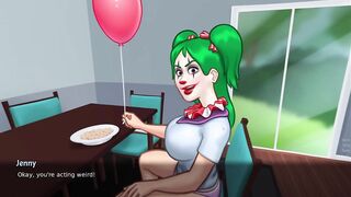 Debbie New Scene | Clown Jenny and Debbie Suck anon dick in under the table