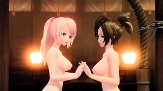 Megurine Luka & Meiko Magnet Project diva Nude Mod Full Nude