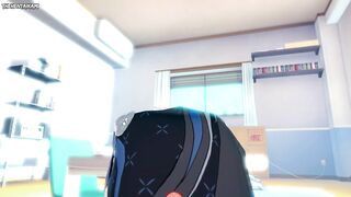 POV Hentai Footjob from Vill V from Honkai Impact