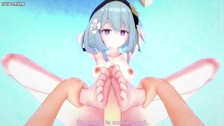 POV Hentai Footjob from Griseo from Honkai Impact