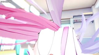 POV Hentai Footjob from Elysia from Honkai Impact