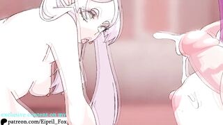 Fern and Frieren make So Hot Threesome - Sousou No Frieren Hentai Animation 4K