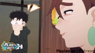 dandadan okarun and  hardcore sex maplestar