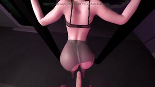 Fucking Fox Ear Girl in Standing Doggie POV
